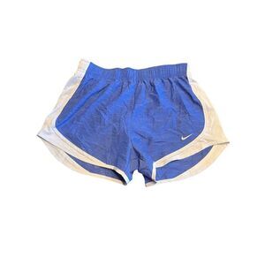 Nike woman’s medium tempo dri-fit brief lined running shorts blue New